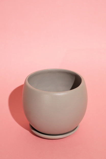 Grey Round Pot